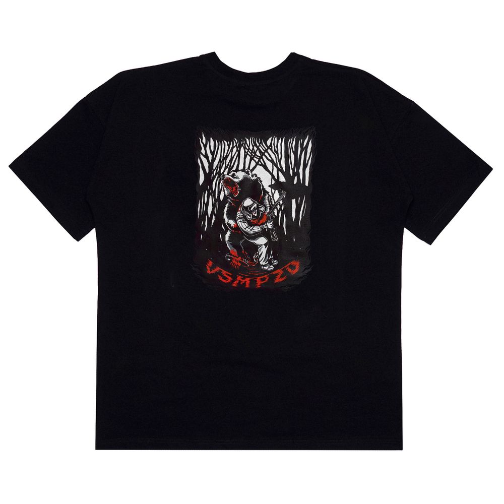 Футболка «Медведь»  оверсайз Черная