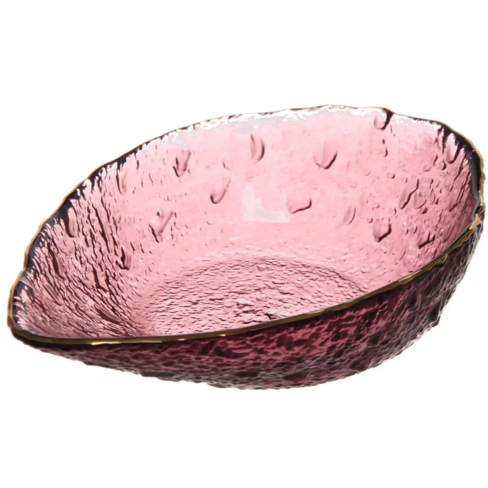 Салатник стеклянный «ICE CRYSTAL» 15см сиреневый