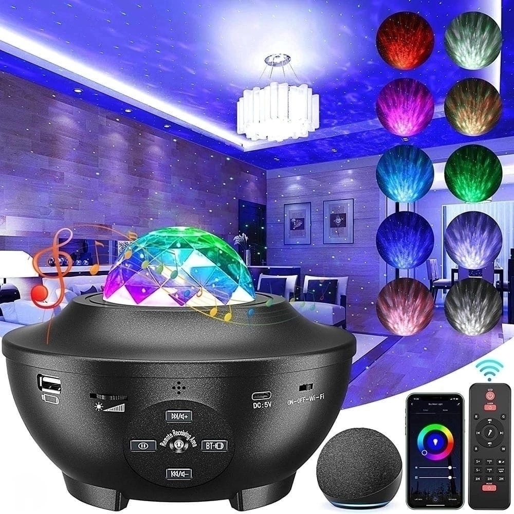 Ночник проектор звёздного неба, с блютуз "Starry Projector Light"