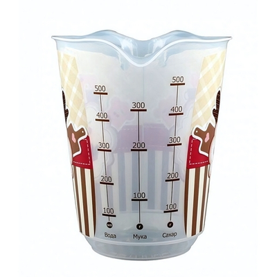 Емкость мерная с декором 0,65л (бесцветный)