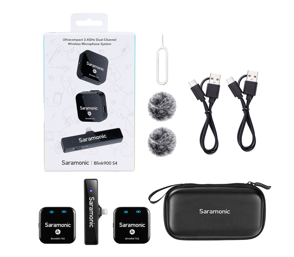 Беспроводная система Saramonic Blink900 S4, TX+TX+RXDi, Lightning