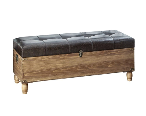 Банкетка-сундук 100х35х38см МДФ, дерево, искожа, поролон, металл