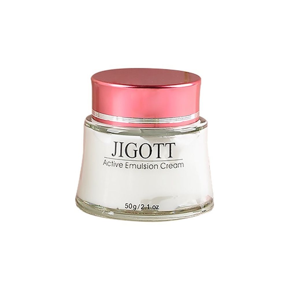 Крем для лица Jigott Active Emulsion Cream Гиалурон Увлажняющий от морщин 50 мл