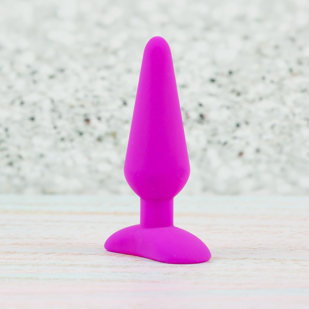 Лиловая анальная пробка Unicorn S - 9,5 см. (Цвет: лиловый)