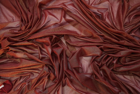 Сетка трикотаж металлик терракотовая