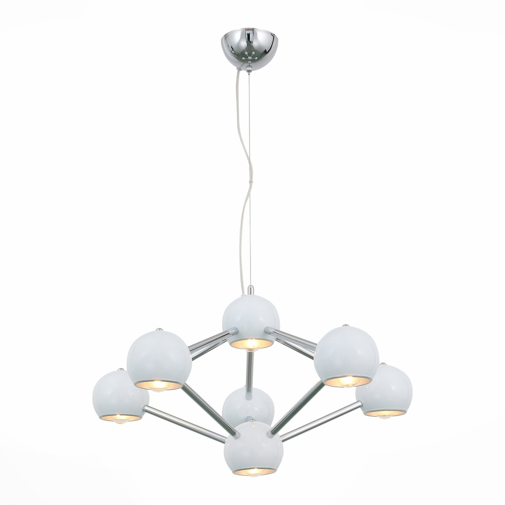 SL853.102.07 Люстра потолочная ST-Luce Хром/Хром E14 7*40W ROTTURA