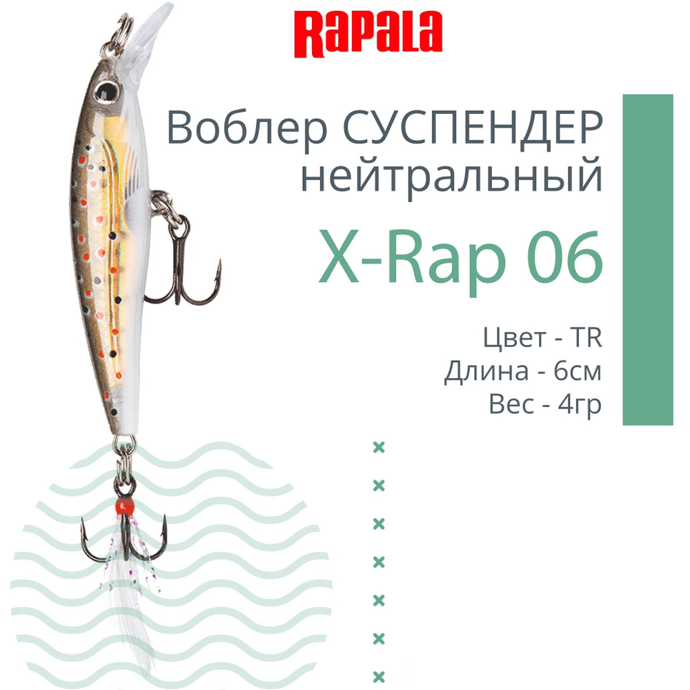 Воблер RAPALA X-Rap 10, 10см, 13гр, цвет SCP, нейтральный