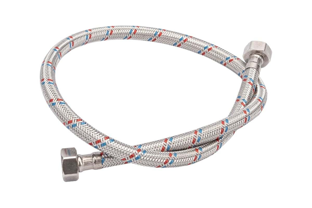 ПОДВОДКА ГИБКАЯ АКВАТЕХНИК 80 CM 1 ШТ ГГ 1/2 (СТАЛЬНОЙ НИППЕЛЬ) ВОДА