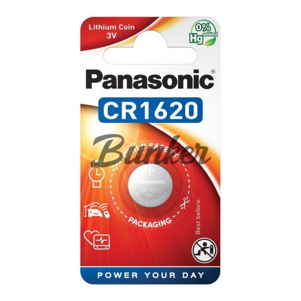 Элем.пит. CR1620-1BL Panasonic Power Cells 1/12/12 (шт.)