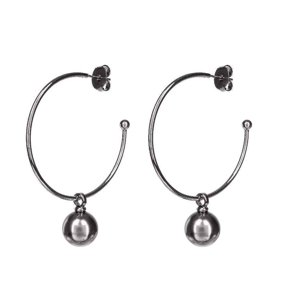 Серьги Possebon Graphite Pearl A0063.3 BW