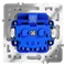 Розетка встраиваемая VOLTUM S70 с заземлением 16А, (белый матовый)