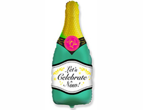 Шар фольга фигура 83см. Шампанское бутылка