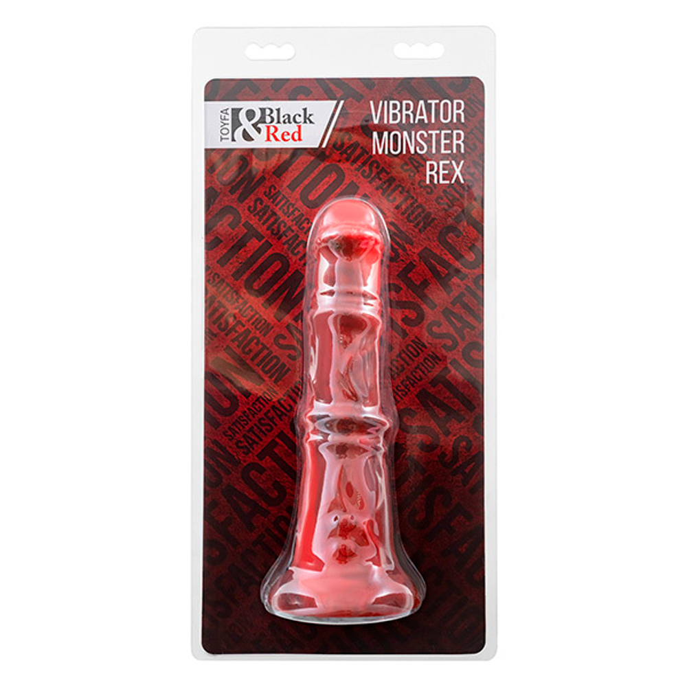 Силиконовый вибратор 24,5см ToyFa Black&Red Monster Rex 901018