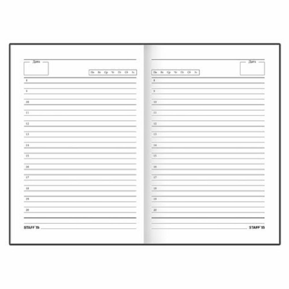 Ежедневник недатированный Staff А5 128 л. обложка твёрдая Flowers