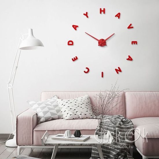 Настенные 3D часы Have a nice day