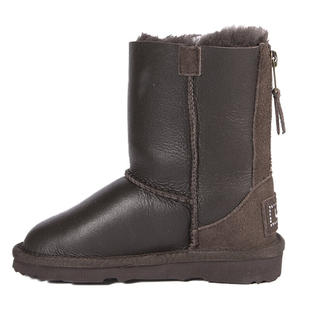 Угги Kids ZIP Metallic Chocolate