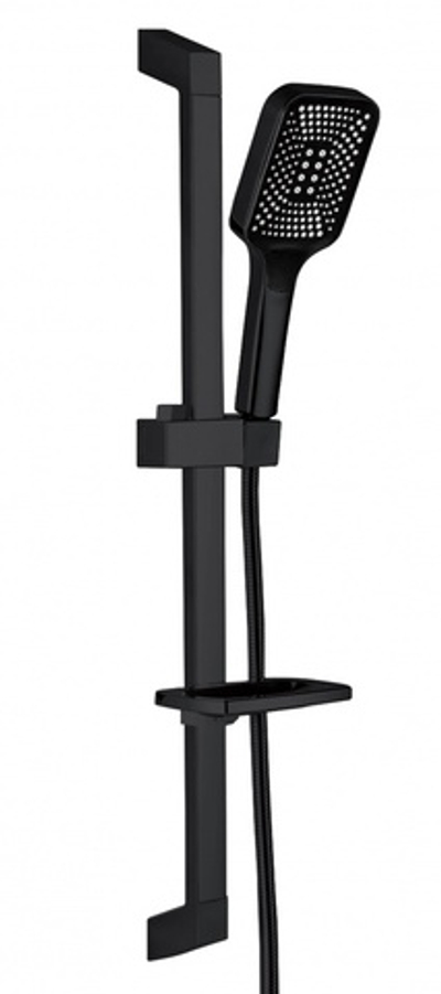 Стойка для душа (шланг+лейка) КВАД. ЧЕРНЫЙ ViEiR (20/1шт)
