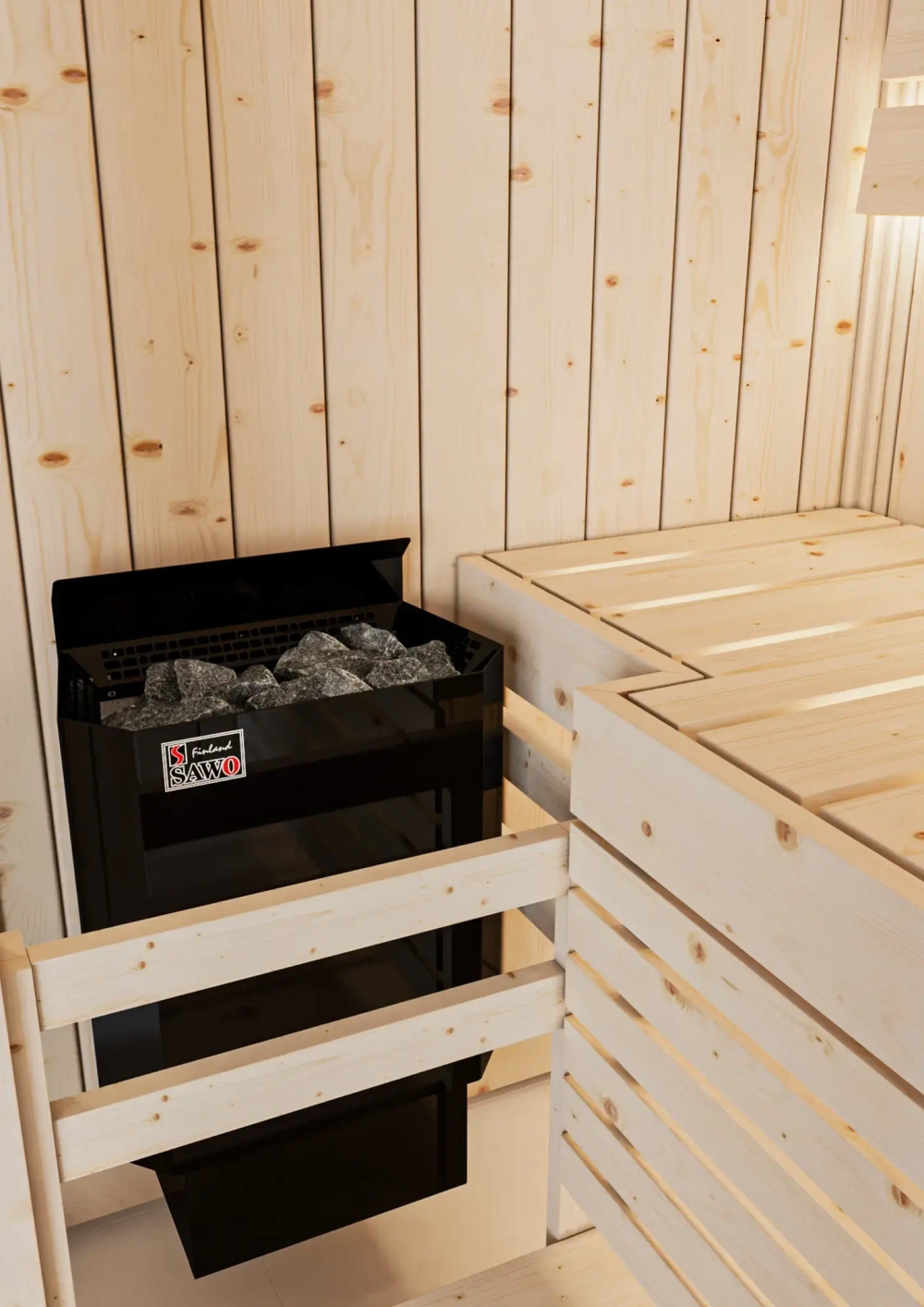 Электрическая печь SAWO NORDEX NRN-45NS-BL-Z-C (4,5 кВт, черная, внутри оцинковка, снаружи нержавейка, выносной пульт (пульт и блок мощности докупаются отдельно)