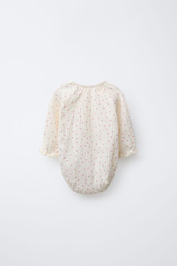 ZARA БОДИ С ПРИНТОМ «ЗВЕЗДЫ», ЭКРЮ