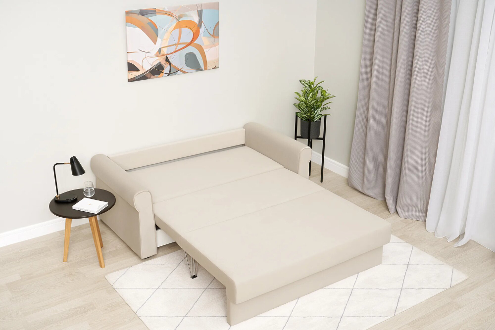 Диван-кровать Калли, спальное место 140х198, велюр, еврокнижка