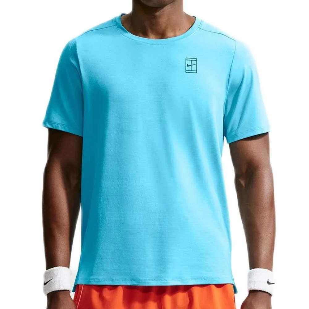 Теннисная футболка Nike Court Advantage Dri-Fit Tennis - baltic blue/black