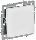 BRITE Выключатель 1-клавишный проходной 10А ВС10-1-6-БрАБ арктический белый IEK