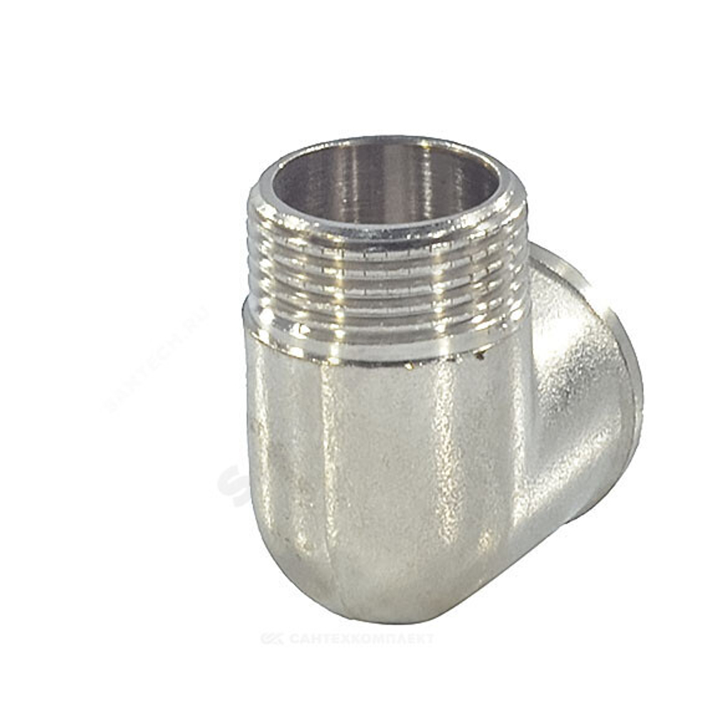 Угольник латунь никель Ду 15 (1/2") ВР/НР SantechSystems