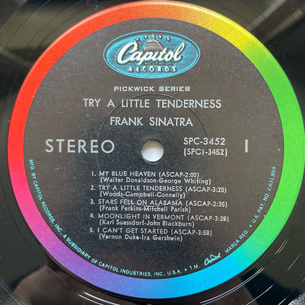 Винтажная виниловая пластинка LP Frank Sinatra Try A Little Tenderness (США 1968)