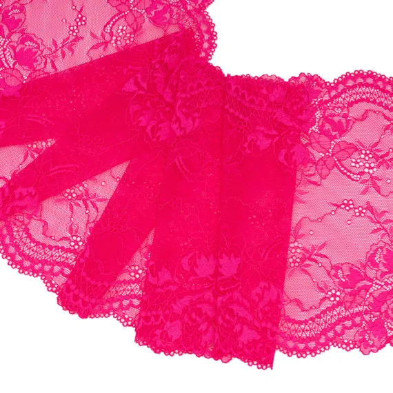 Кружево эластичное розовая фуксия 23 см