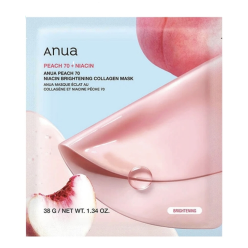 Осветляющая гидрогелевая маска с персиком Anua Peach 70 Niacin Brightening Collagen Mask