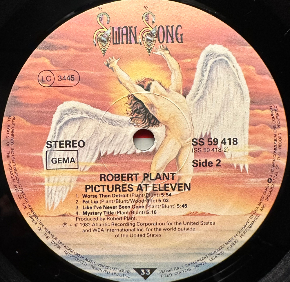 Robert Plant - Pictures At Eleven (Германия 1982г.)