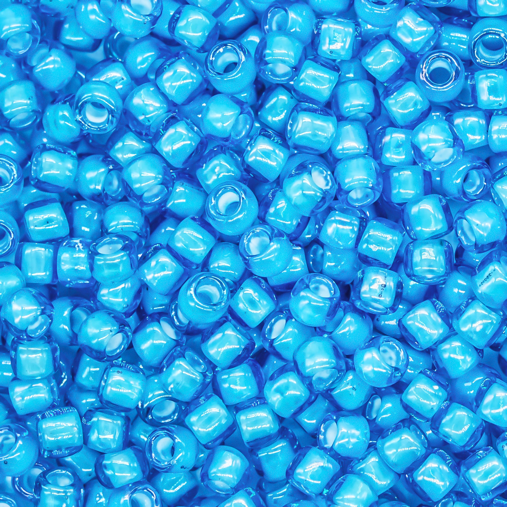 Японский бисер TOHO Round 8/0 (№931), окрашенный изнутри прозрачный