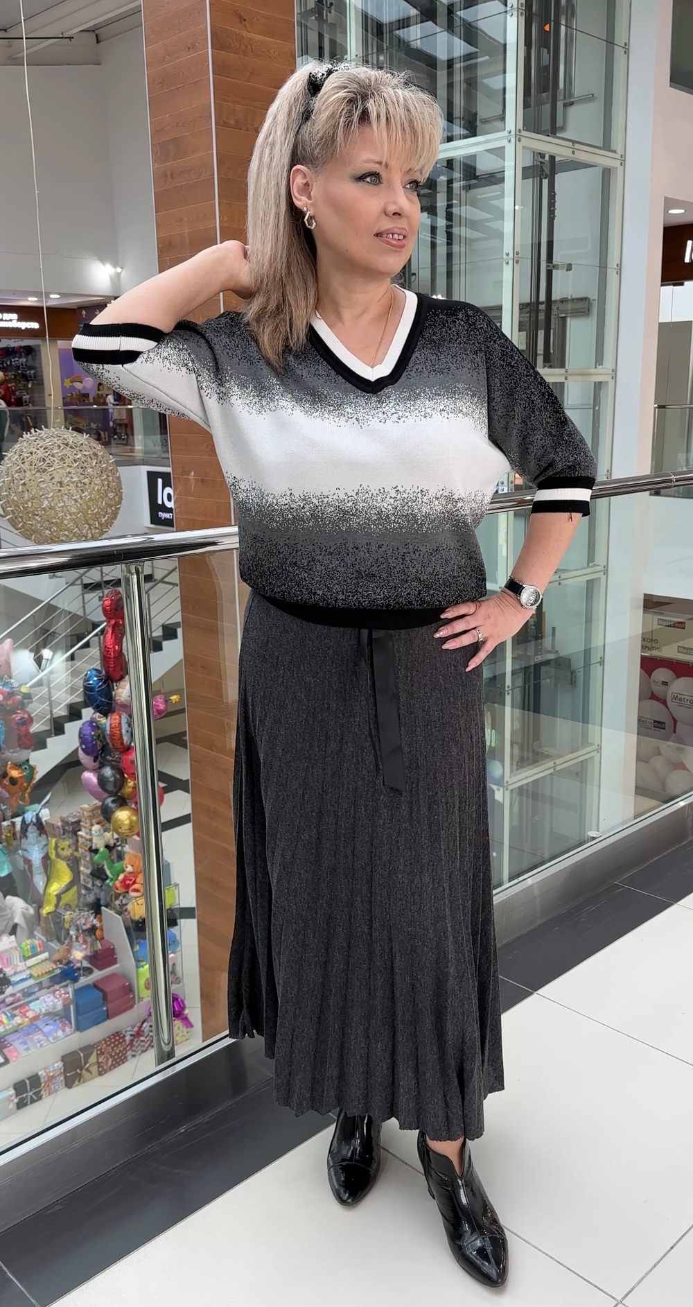 Итальянская юбка в складку на мягком поясе