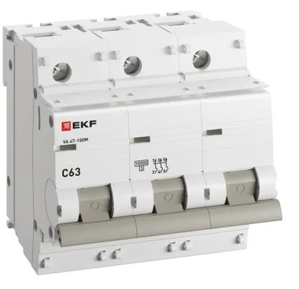 Автоматический выключатель  EKF mcb47100m-3-63C-pro