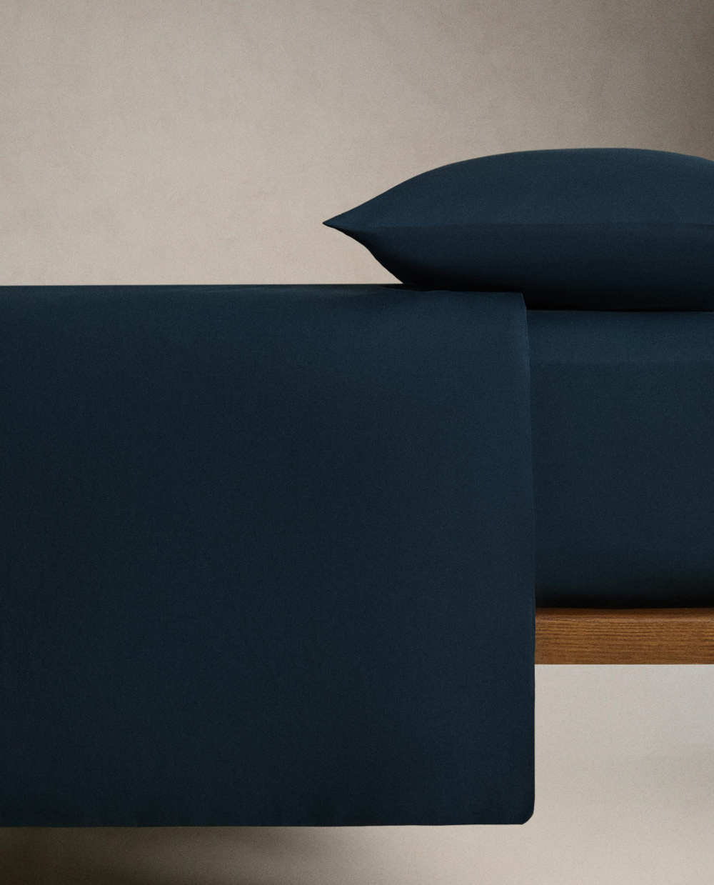 Простыня на резинке Zara Home перкаль, хлопок 100%, однотонный, 2100/900