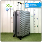 Большой чемодан L'Case Phatthaya, серебристый