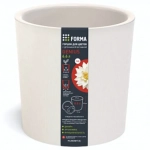 Горшок для цветов пластиковый 6,6л d-21,7см «Genius» с дренажной вставкой молочный