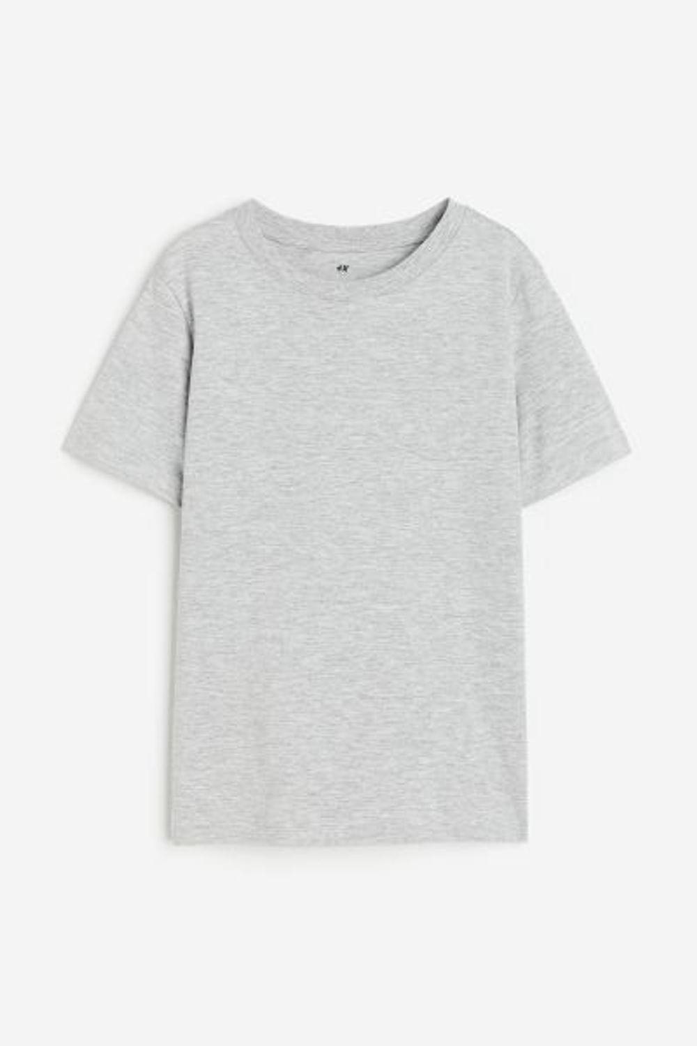 H&M Хлопковая футболка, светло-серый