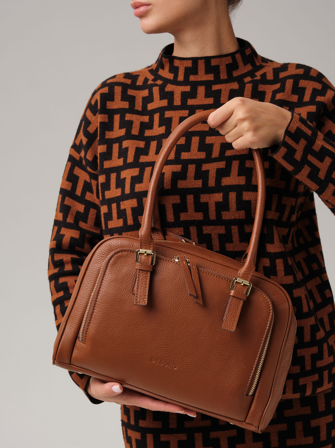 Кожаная сумка Deboro 30375 фундук