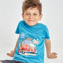 Футболка для мальчика с автобусом KOGANKIDS