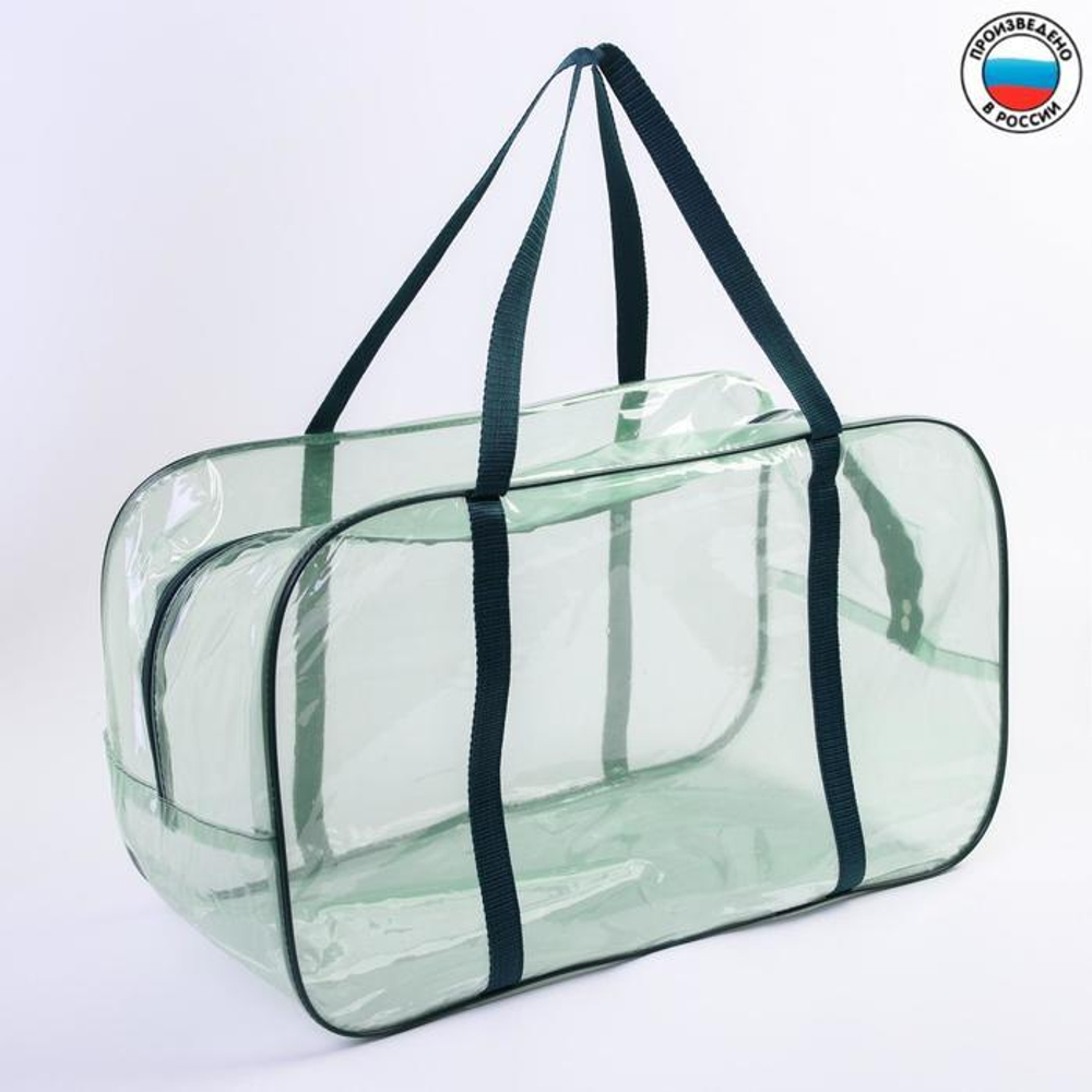 4927654 Сумка в роддом 30х50х25, цветной ПВХ, цвет зеленый