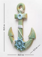 Декор на стену для интерьера "Якорь с канатом"