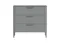 Комод Type 3 ящика ширина 90 см (серый)