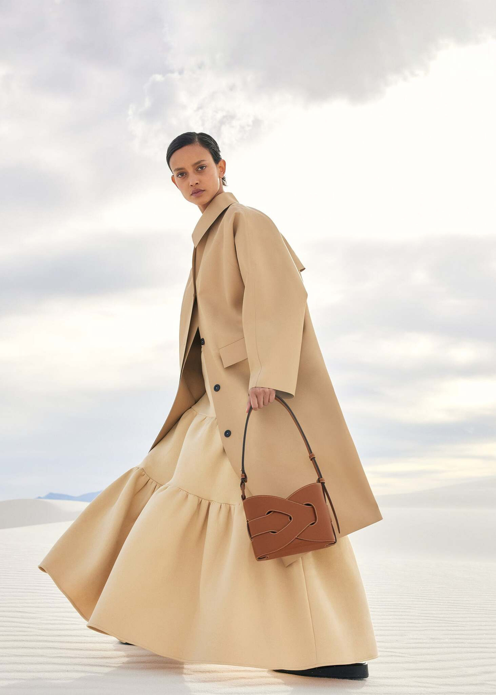 Сумка Polene NODDE EDITION SMOOTH COGNAC