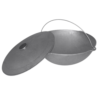 Казан чугунный походный ТАТАРСКИЙ 18 л и крышкой "Туризм" Биол 0918