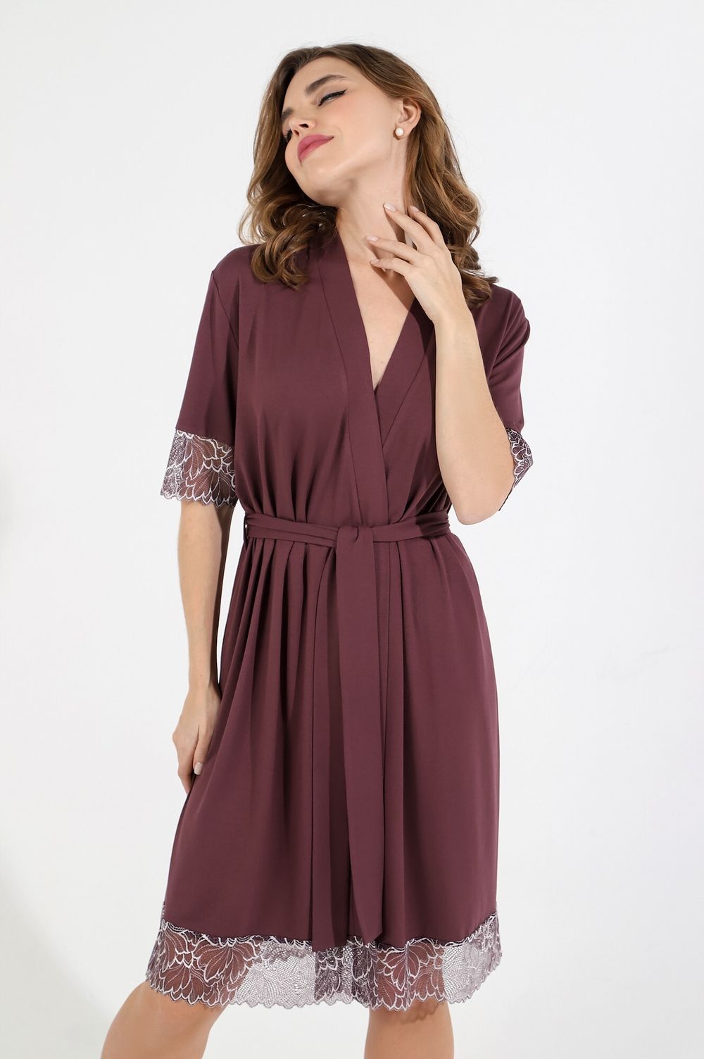 Халат Лунария-3 Виотекс БАКЛАЖАНОВЫЙ