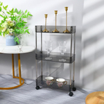 Этажерка 3-х ярусная на колесах, 37*13,3*63см, JG8610-3CR