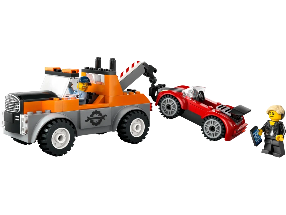 Конструктор LEGO City 60435 Городской эвакуатор и ремонт спортивных автомобилей