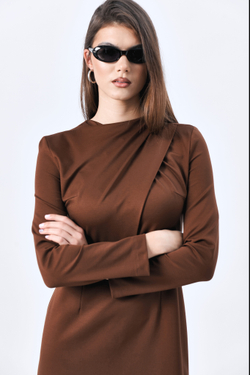 Платье трикотажное 1220 корица