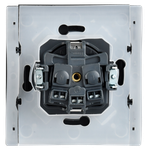 FORTE&PIANO Розетка 1-местная с заземлением с защитными шторками и крышкой винтовое крепление 16А IP44 FP321 серый IEK